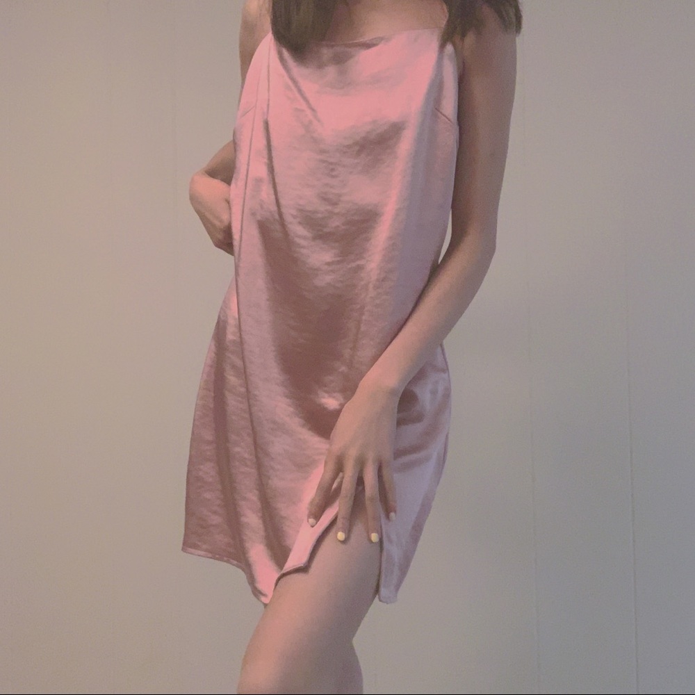 🌸 satin rose dress 🌸